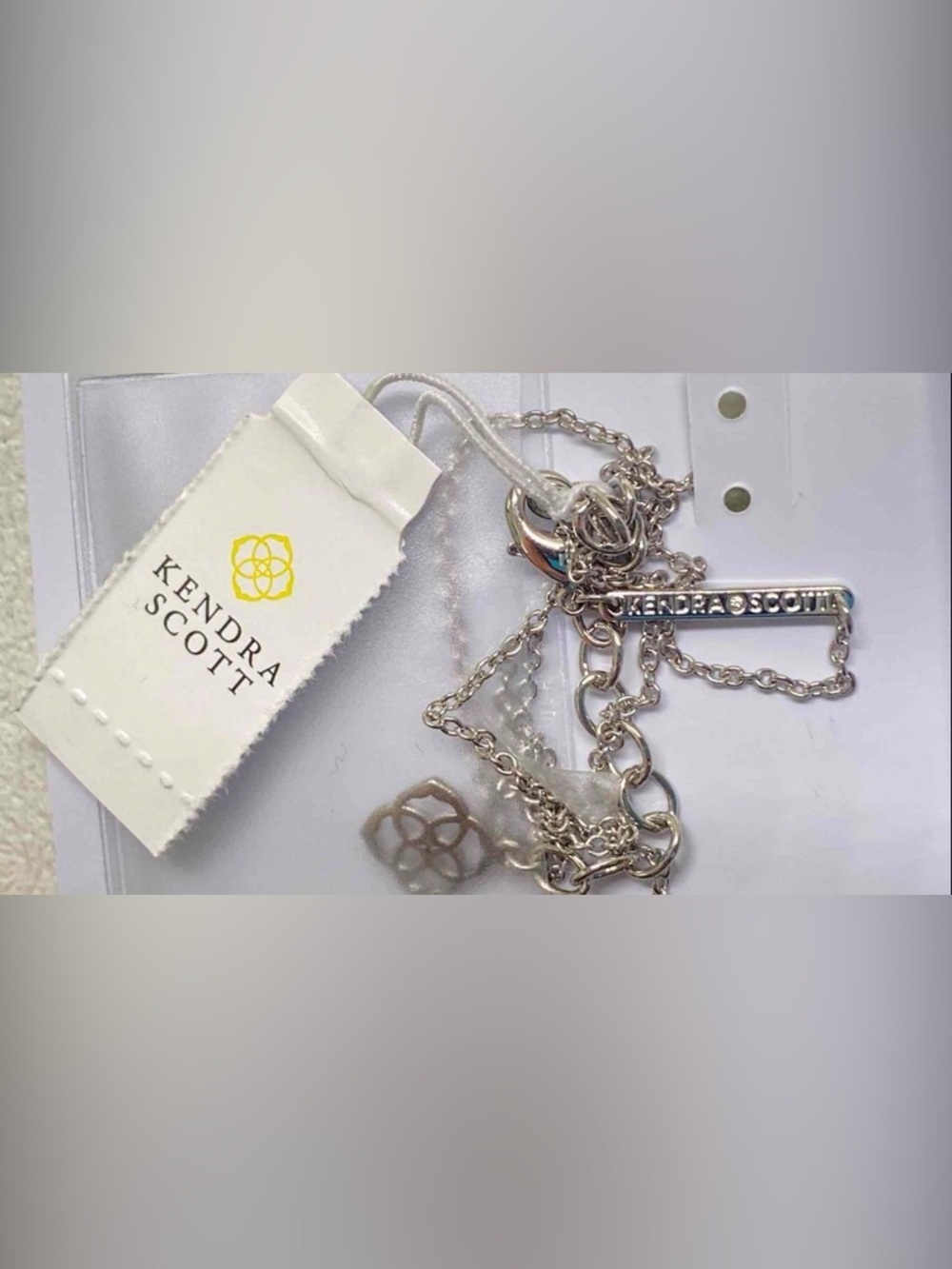 Kendra Scott Elisa London Blue Glass Stone Necklace with Branded Pouch NWT 2473 - Picture 5 of 6